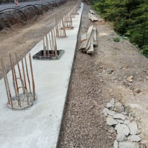 8 realizácia podkladového betónu pod oporný múr